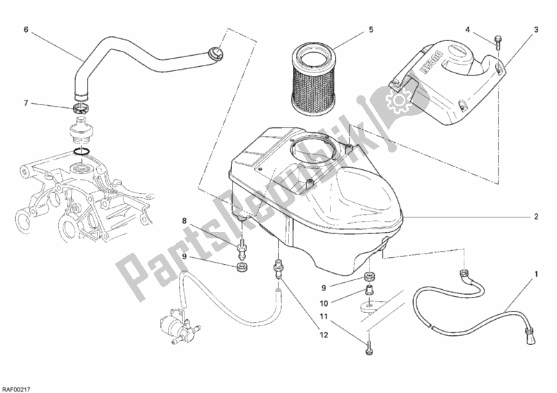 All parts for the Intake of the Ducati Sportclassic Sport 1000 USA 2008